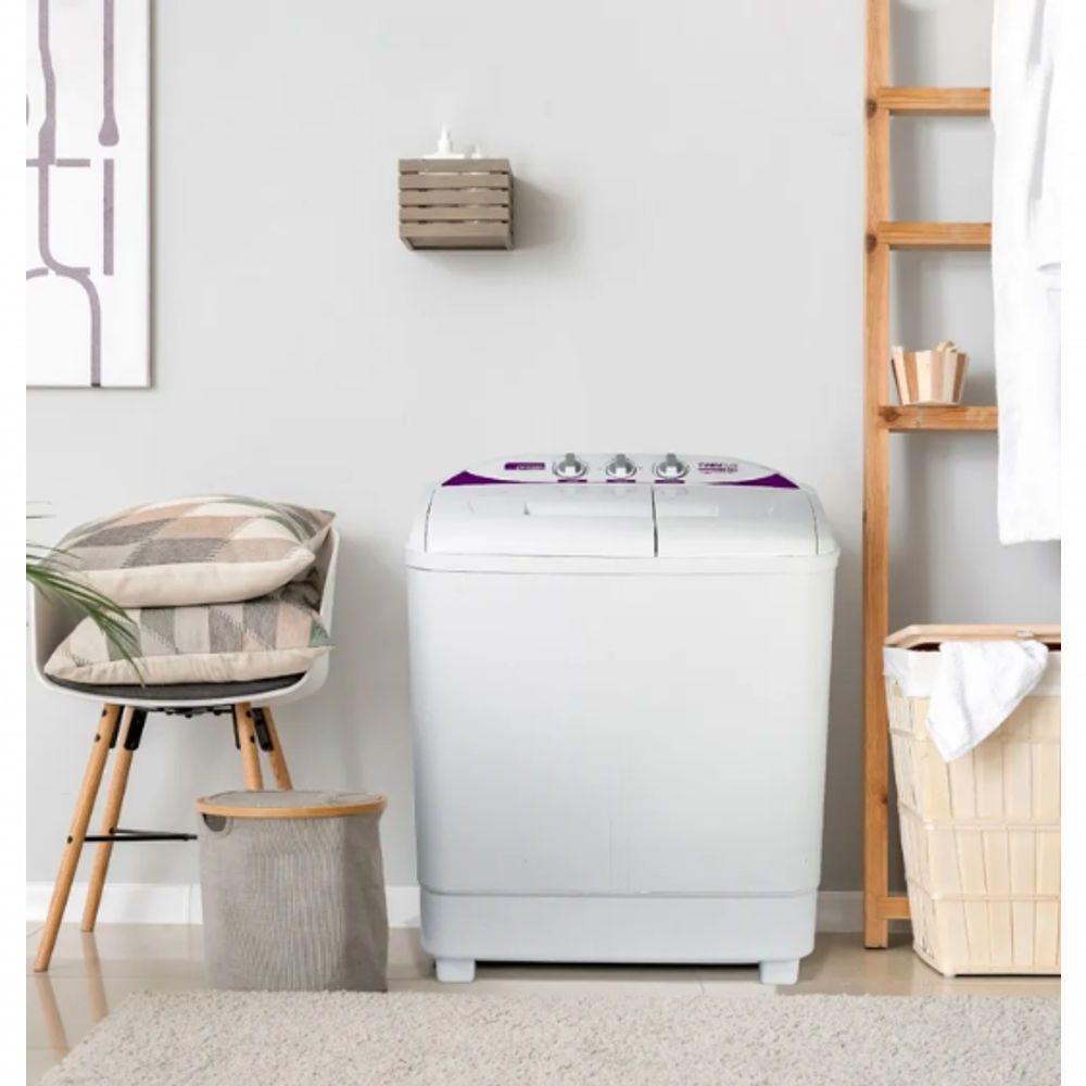 Miniatura Lava Roupas Twin Tub Praxis 10 Kg - Lava 4 Kg E Centrifuga 6 Kg - Unica 2 Em 1 Do Mercado 127v