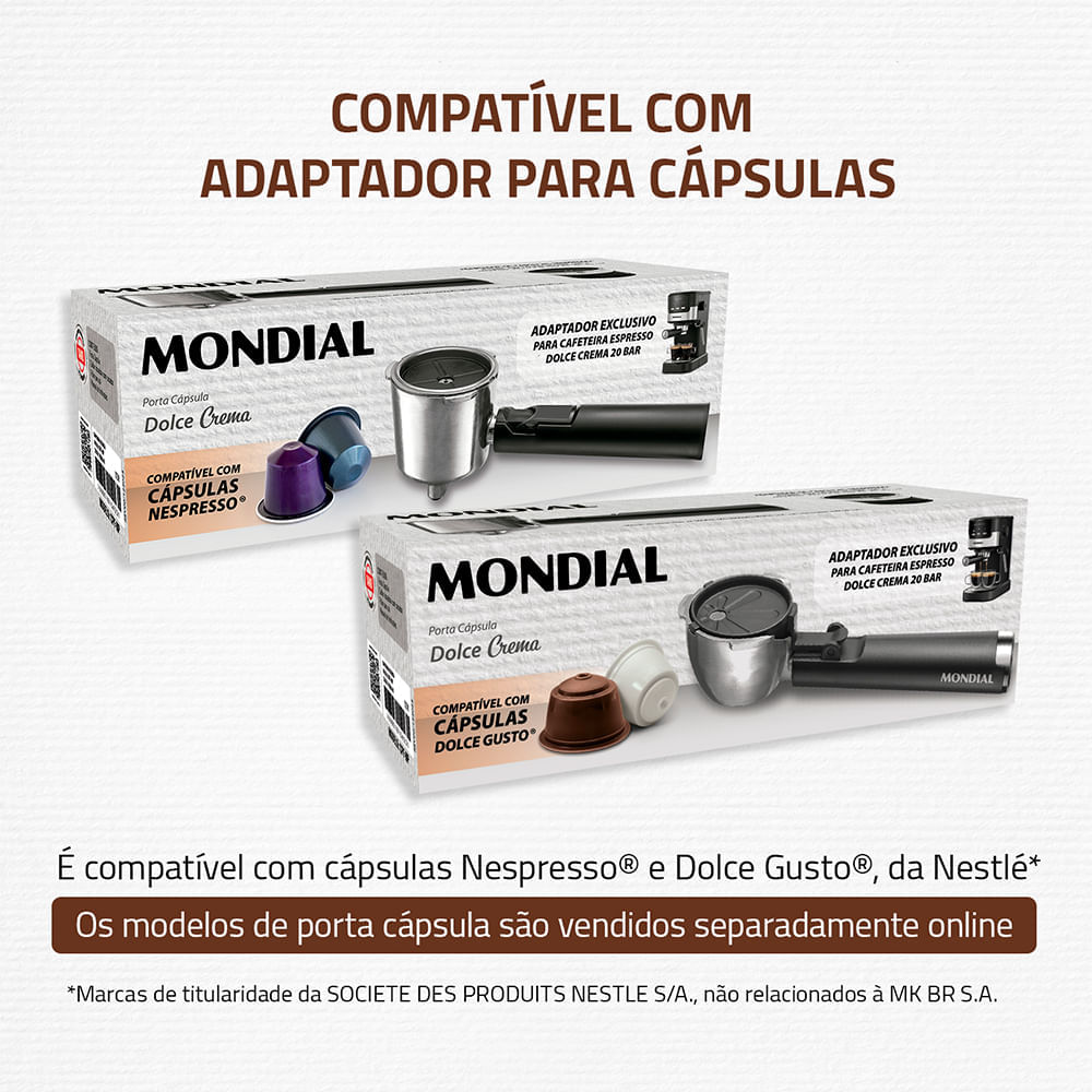 Cafeteira Espresso Dolce Crema 20 Bar Mondial C-20-EC 127V