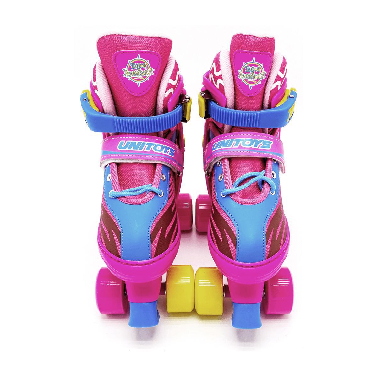 Miniatura Patins Quad Kit Rosa Tamanho 34 Ao 37 1321 Unitoys
