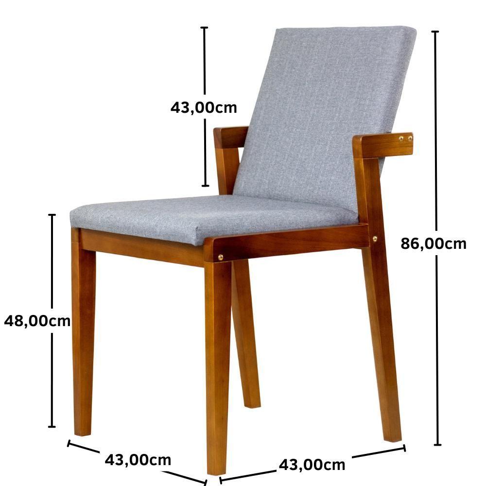 Miniatura Conjunto Mesa De Jantar Branca 120cm Com 4 Cadeiras - Cinza