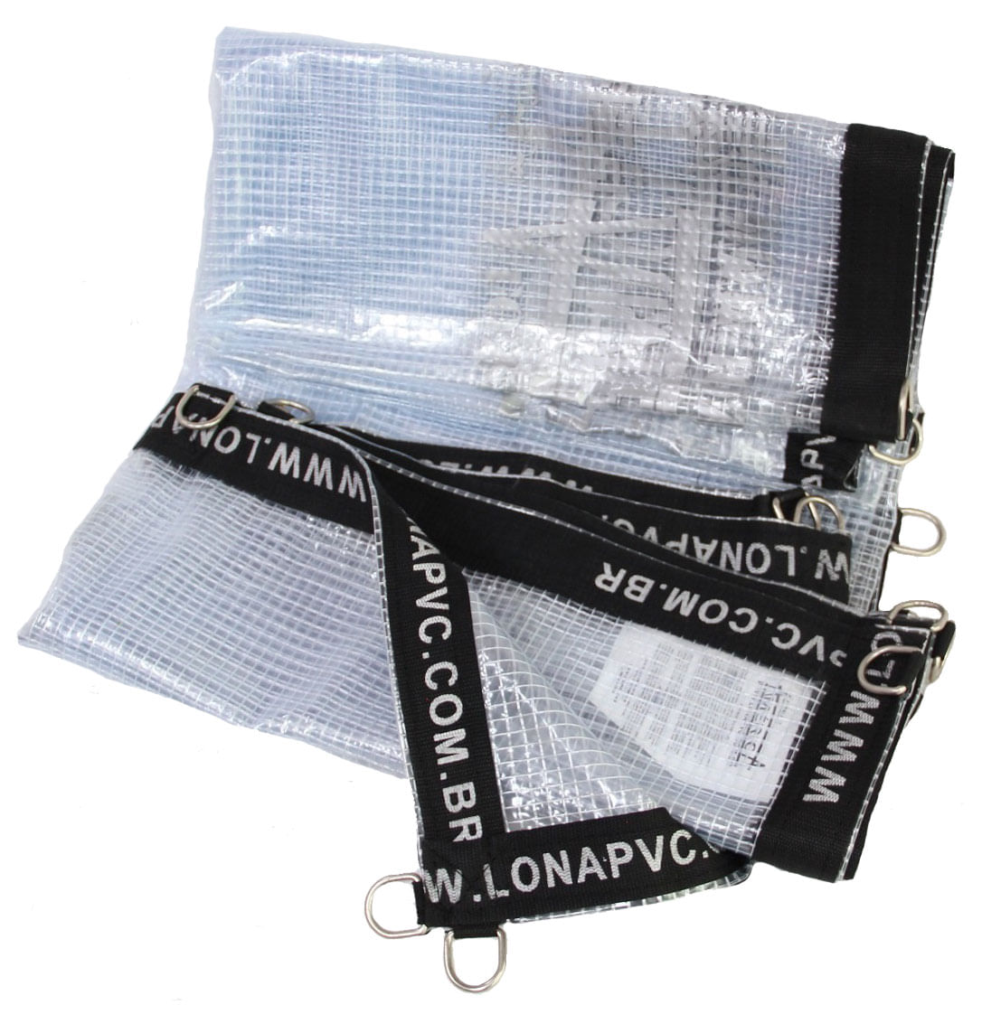 Miniatura Lona transparente 5 x 5 mts pvc vinil toldo tenda anti-chama