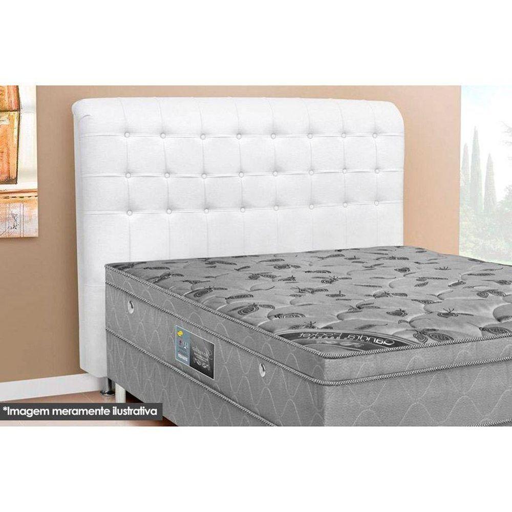 Miniatura Painel De Cama Box Estofada Queen Dama Plus Courano Branco - Simbal