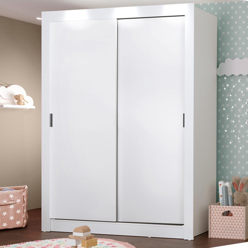 Miniatura Guarda-Roupa Infantil Madesa Enzo 2 Portas de Correr Branco