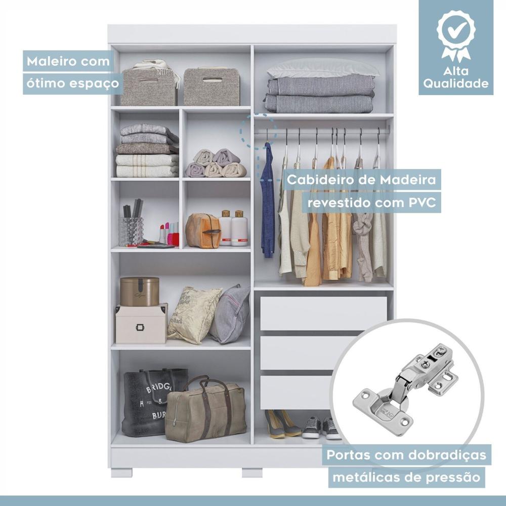 Quarto Infantil Completo com Guarda-Roupa e Beliche Théo Branco