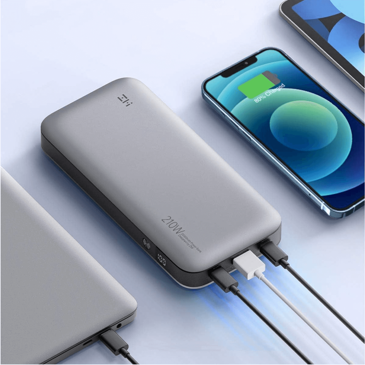 Miniatura Power Bank Portátil ZMI 210W Ultra PowerPack de 25000mAh USB-C/USB-A