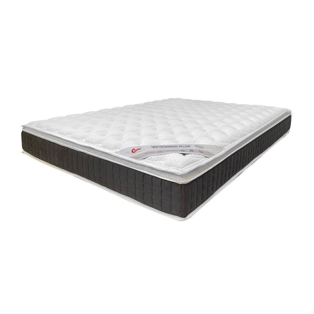Miniatura Colchão de Casal Molas New Tecnopedic Pillow 138x188 Castor Cinza
