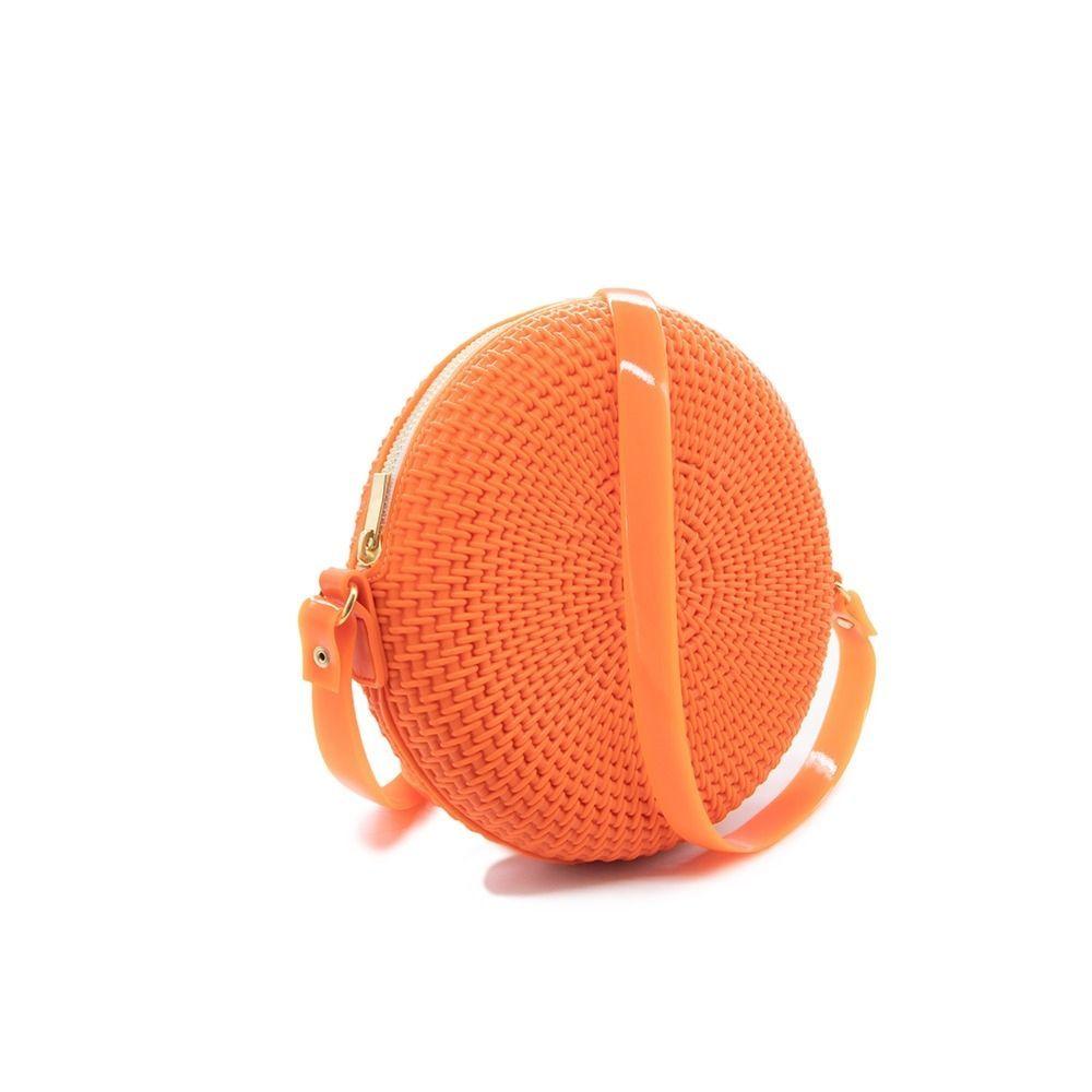 Miniatura Bolsa Redonda Feminina Moda Fashion Casual Alça Transversal Ziper Para Passeio Dia A Dia