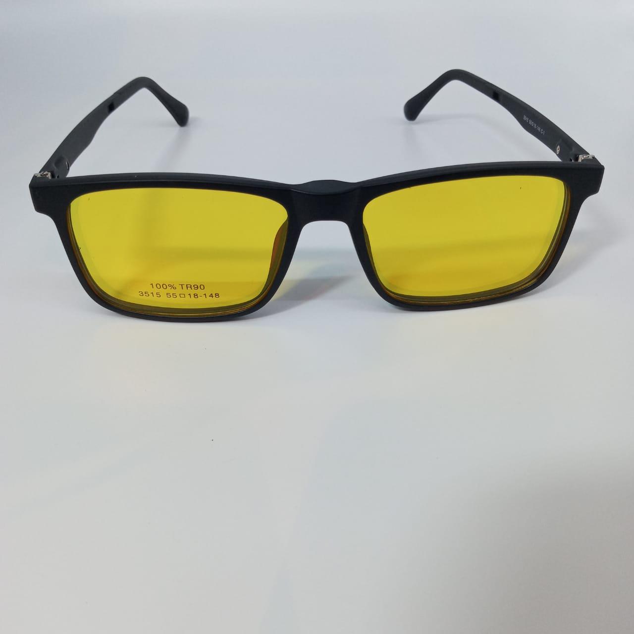 Miniatura Óculos 3 Em 1 - Clipon 3 Lentes Dia, Noite E Solar Com Uv400