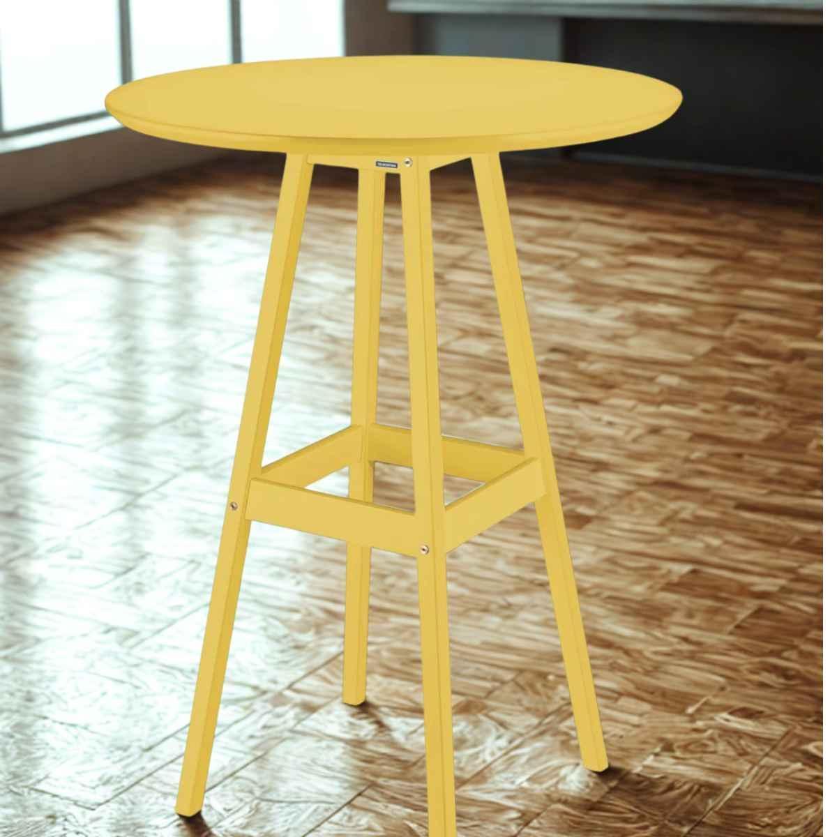 Miniatura Mesa Pub Bar Bistro Alta 65Cm Amarelo Tramontina 107Cm