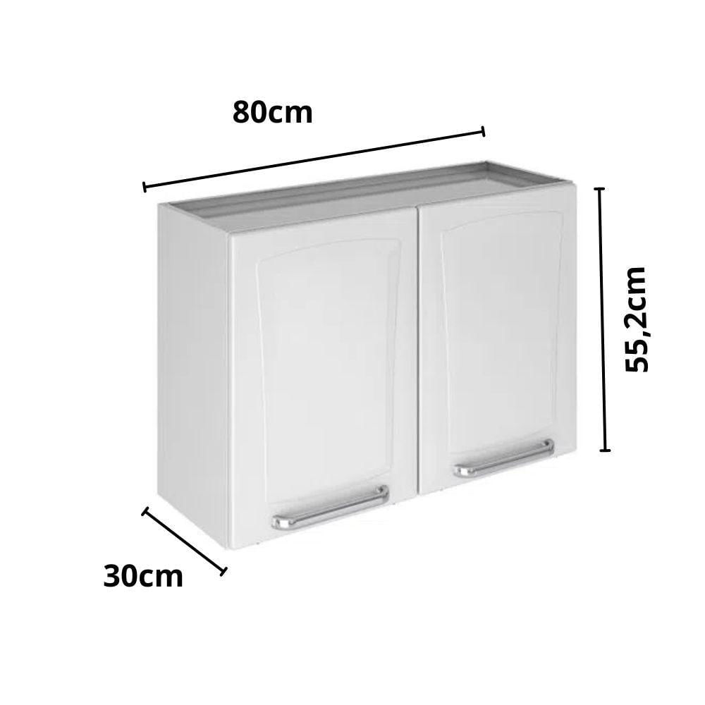 Miniatura Armário Aéreo 2 Portas 80 Cm Tarsila Branco Itatiaia