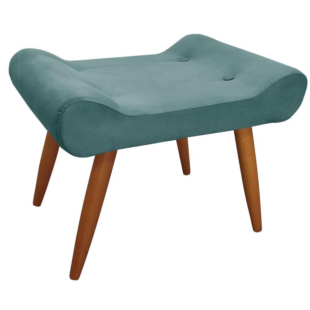 Miniatura Puff Deativo Lara Veludo Ciano