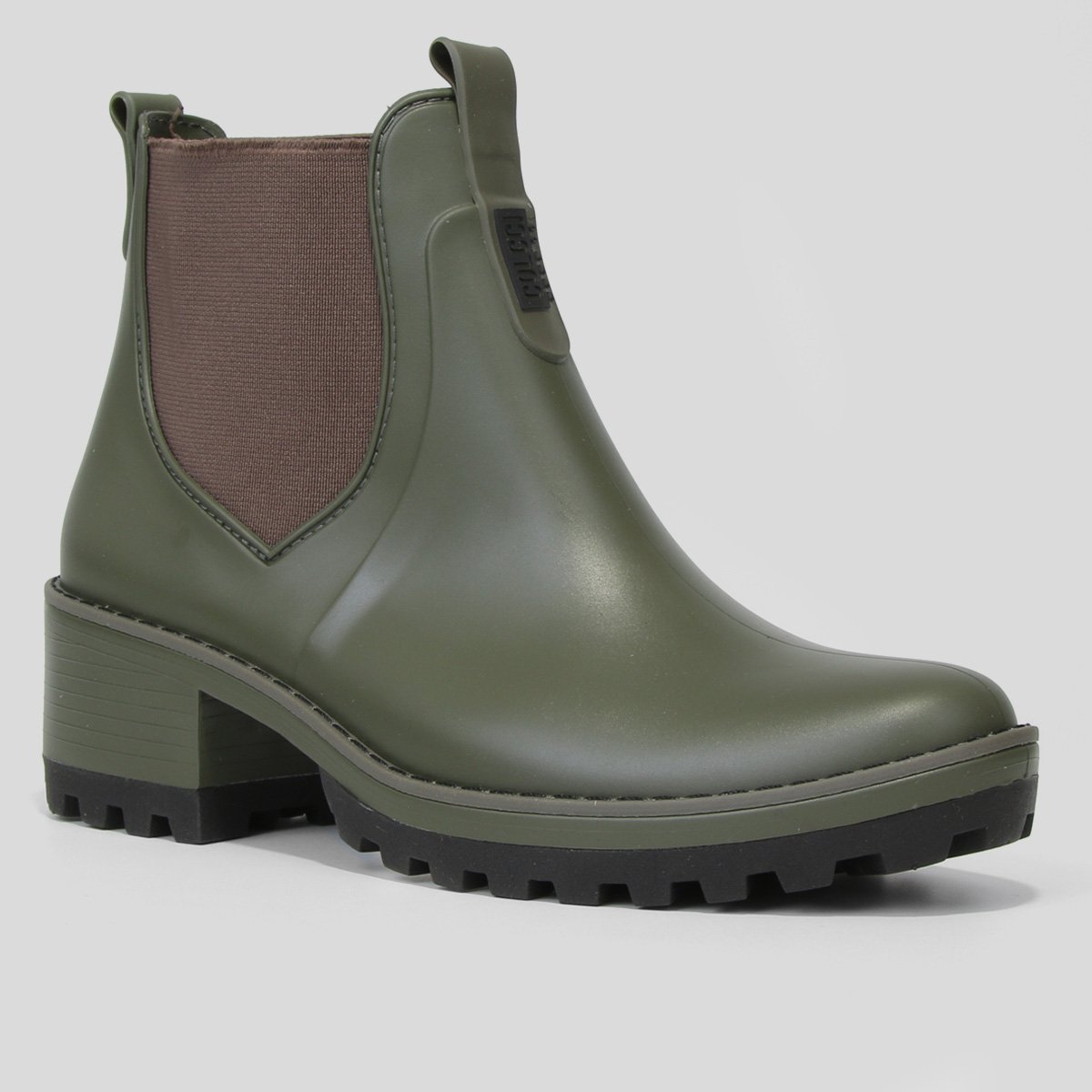 Miniatura Bota Chelsea Colcci Tratorada Feminina Verde - 35/36
