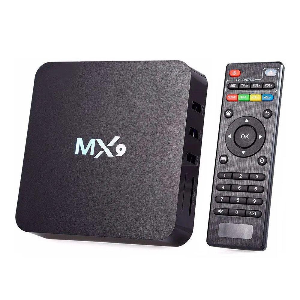 Miniatura Tv Box Mx9 4K 5G Android 10.1 4Gb Ram Preto 64Gb Wifi Top