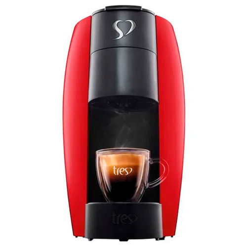 Miniatura Cafeteira Expressa LOV Multi bebidas Três Corações Vermelha - 110V