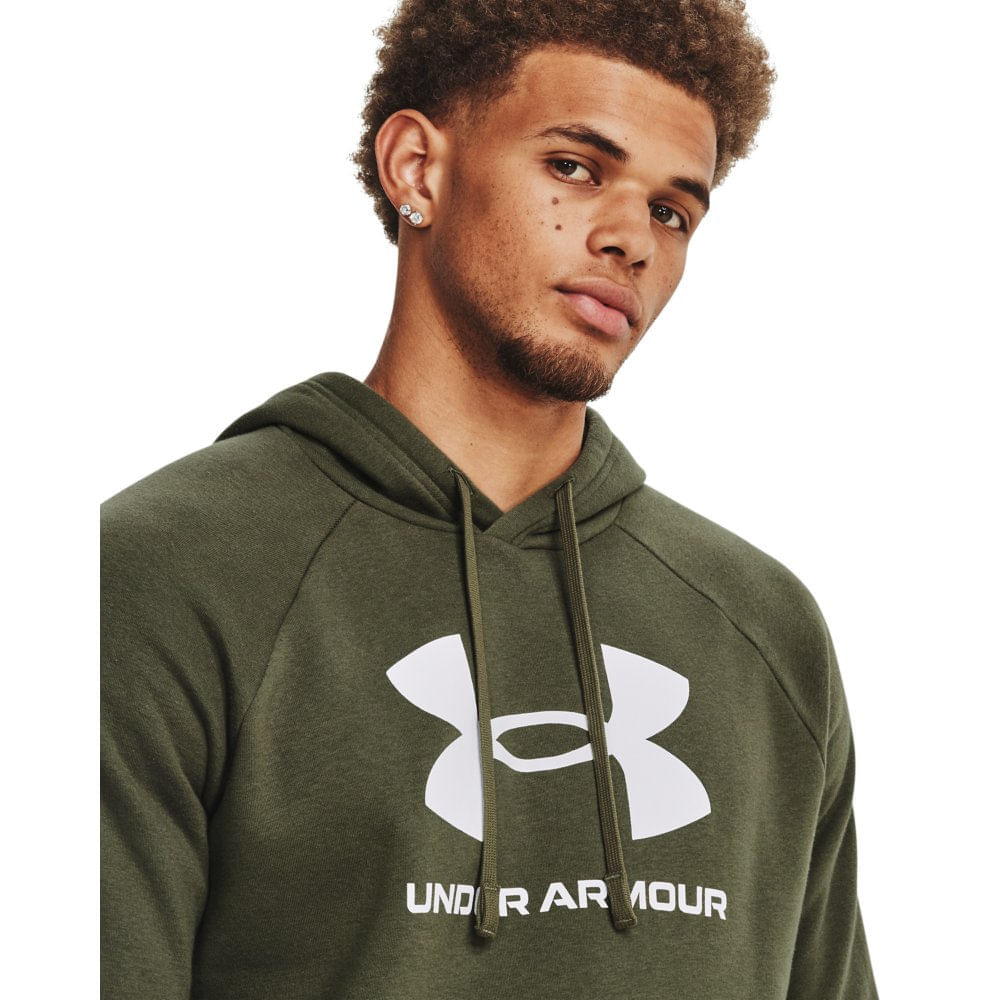 Miniatura Moletom Masculino Under Armour Rival Fleece Verde - G