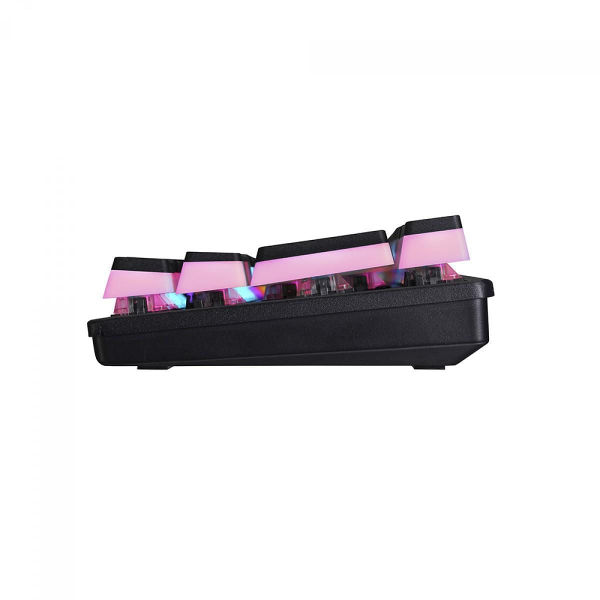 Miniatura Teclado Mecânico Gamer Brx M403, Rgb, Switch Blue, Black
