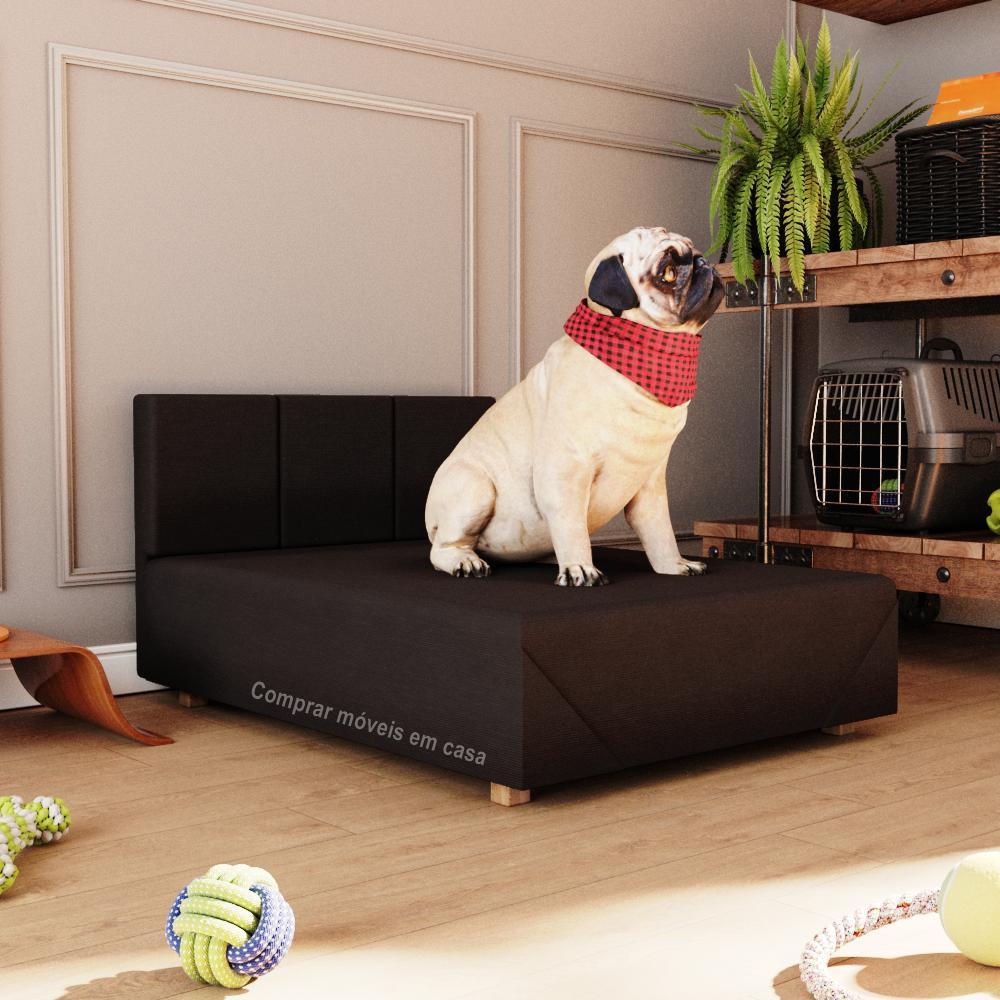 Miniatura Cama Box Pet Dog Porte 80cm - Marrom | Comprar Móveis em Casa