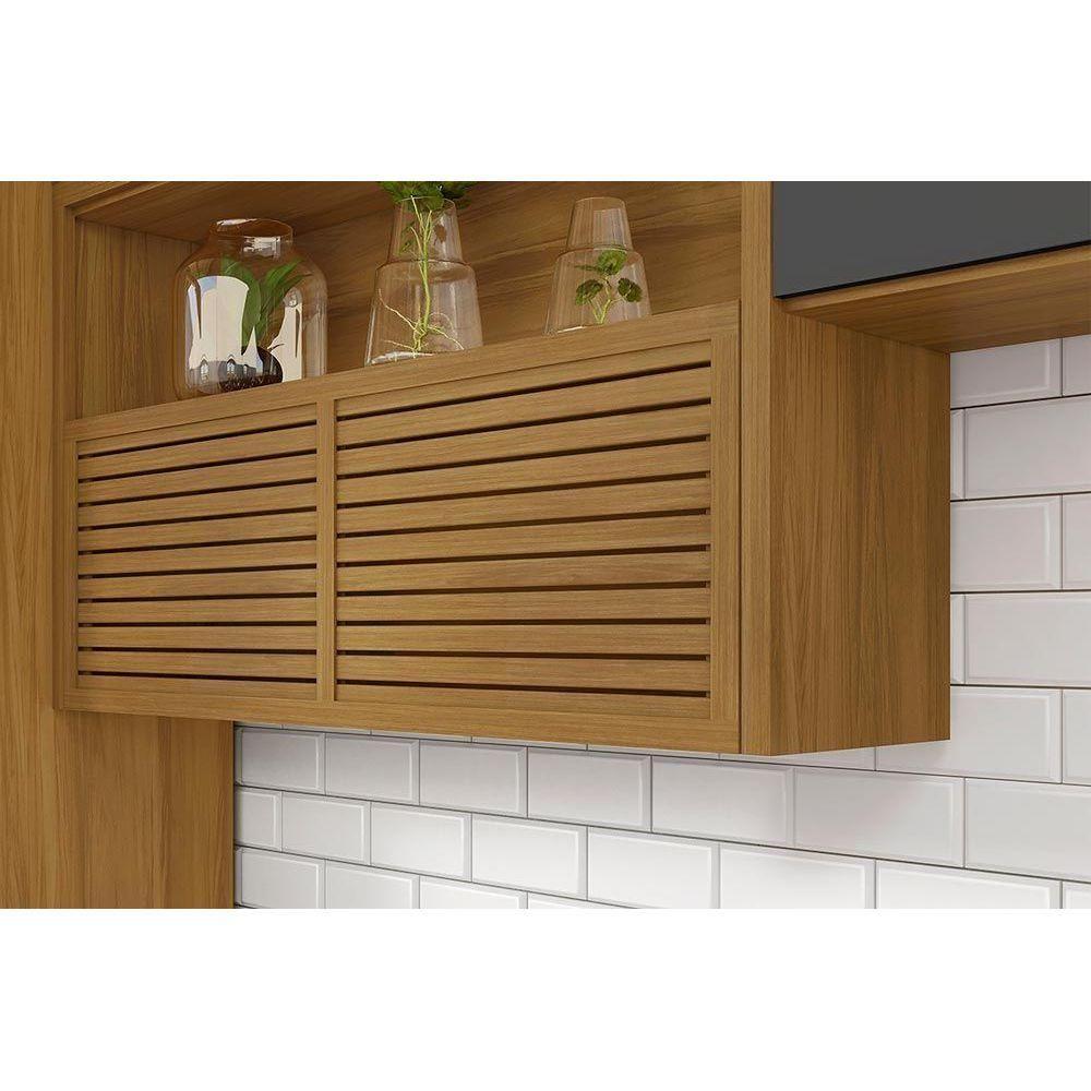 Miniatura Armário Aéreo P/ Cozinha Princesa C/ 2 Portas 200cm Freijo/off White - Nesher