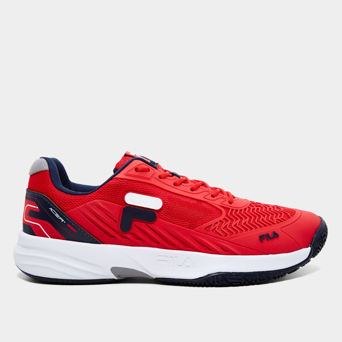 Miniatura Tênis Fila Acer Masculino Vermelho+Branco - 39