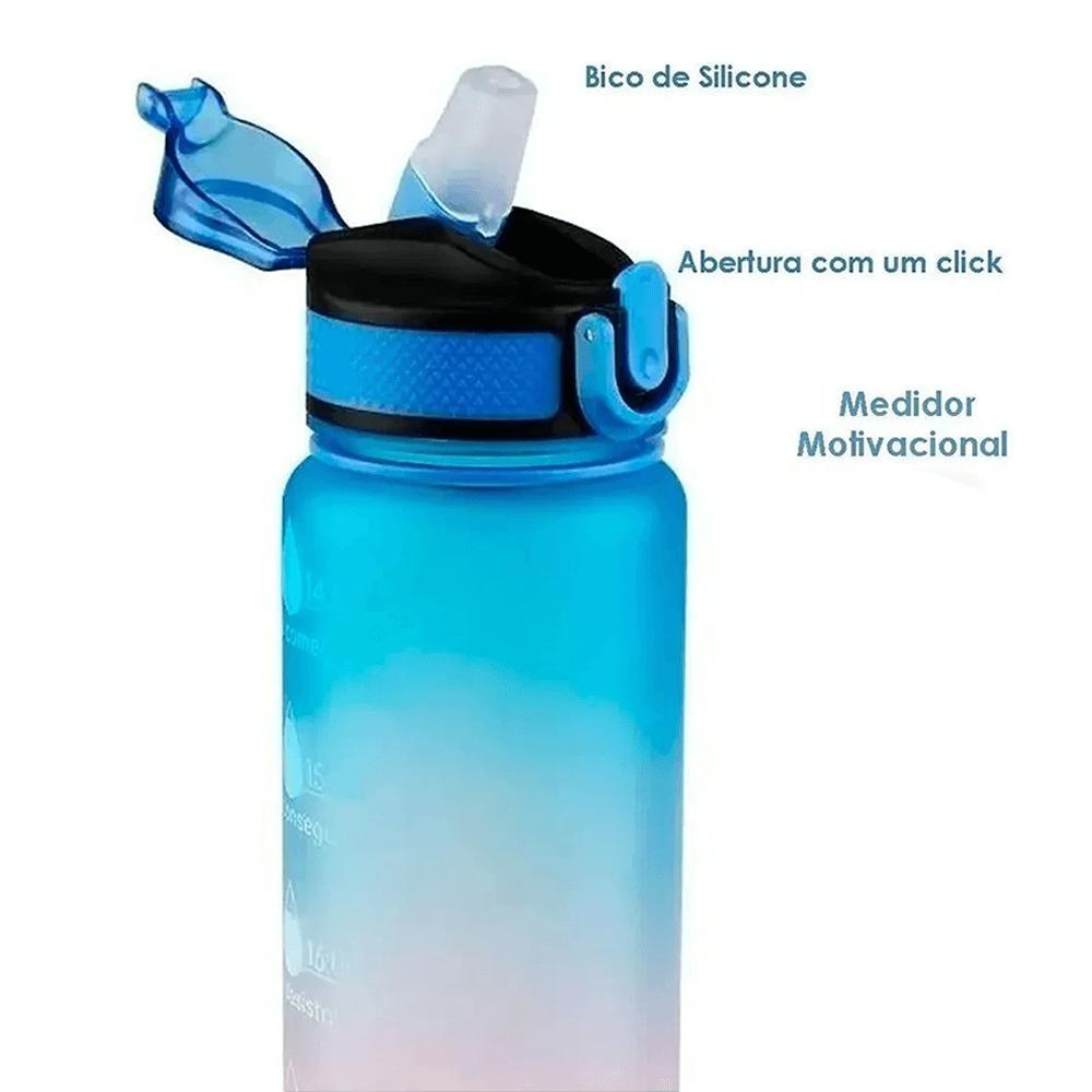 Miniatura Garrafa Squeeze Água Academia 1L Fitness Tie Dye
