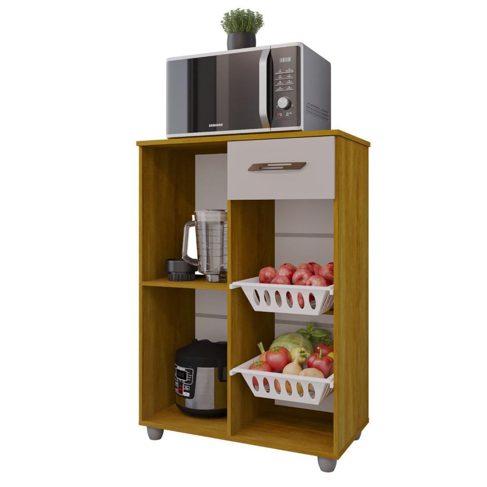 Fruteira Fruteira 2 Cestos 1 Porta 1 Gaveta Bia Cinamomo/Off White