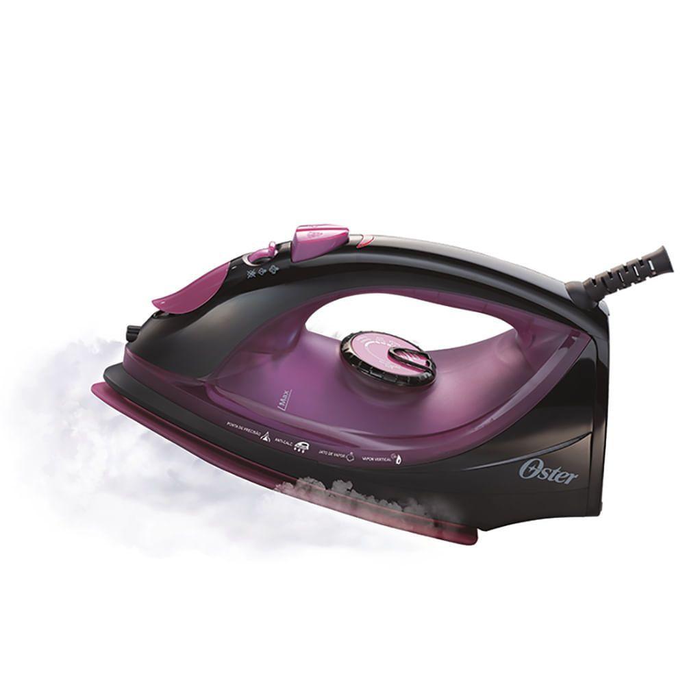 Miniatura Ferro De Passar A Vapor Oster Cerâmica Preto E Roxo 220V