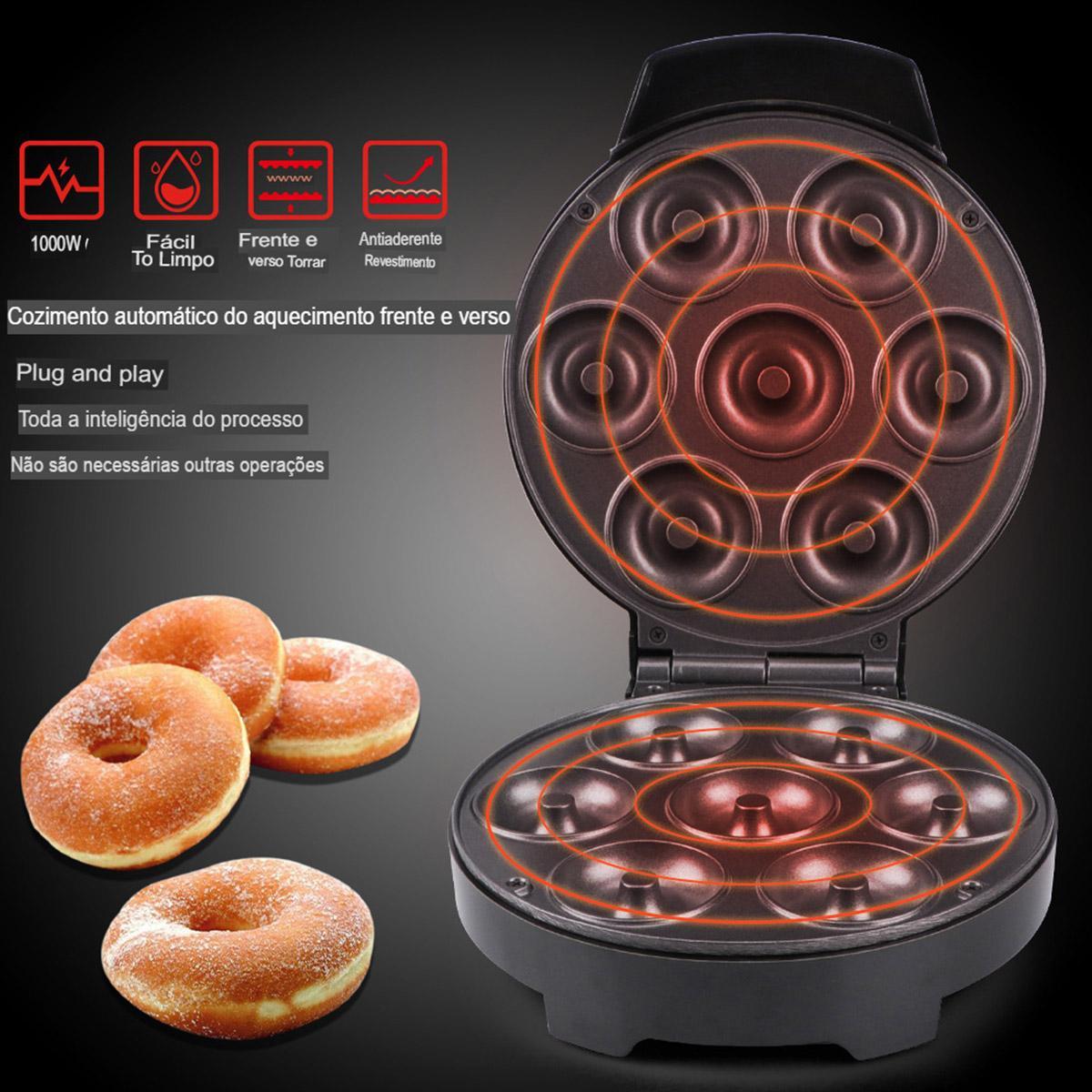 Mini Máquina De Fazer Donuts Rosquinhas 7 Furos 110V