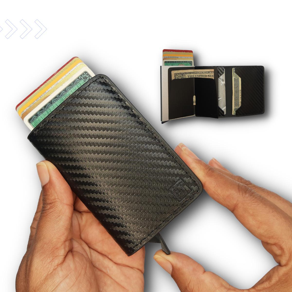 Miniatura Porta Cartão Rigido Couro Executiva Protect Rfid Lançamento