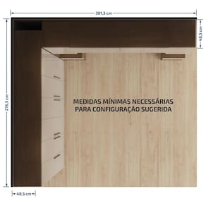 Guarda-roupa Modulado Queen Ponte 160 Bartira Lugano 12 Portas e 7 Gavetas 6 Peças - Avelã / Capuccino