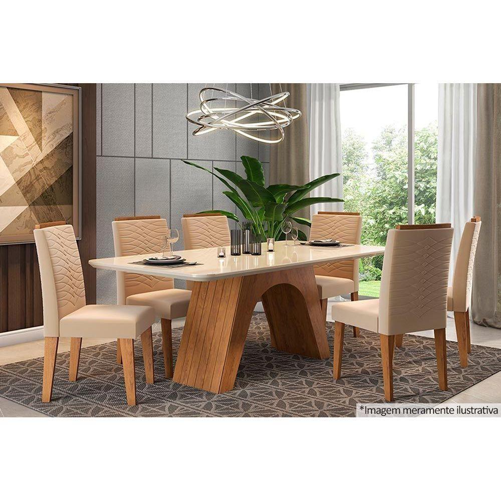 Miniatura Kit 2 Cadeiras Sala Jantar Clarice 2 Un Nature-suede Nude - Cimol