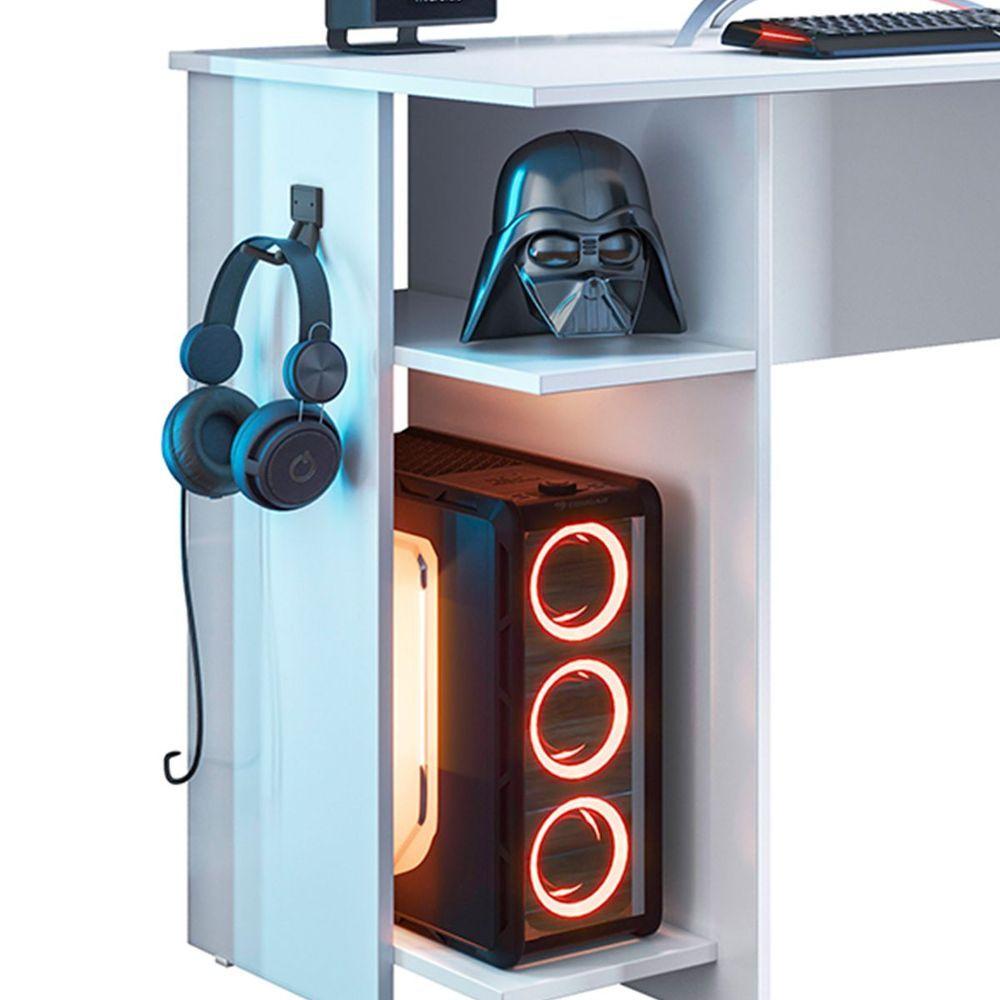 Miniatura Mesa De Escritório York Q01 Amarena Móveis Cor Branco