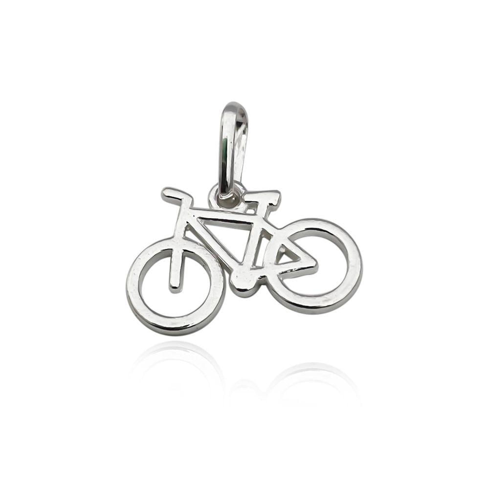 Miniatura Pingente Bicicleta Lisa Prata 925