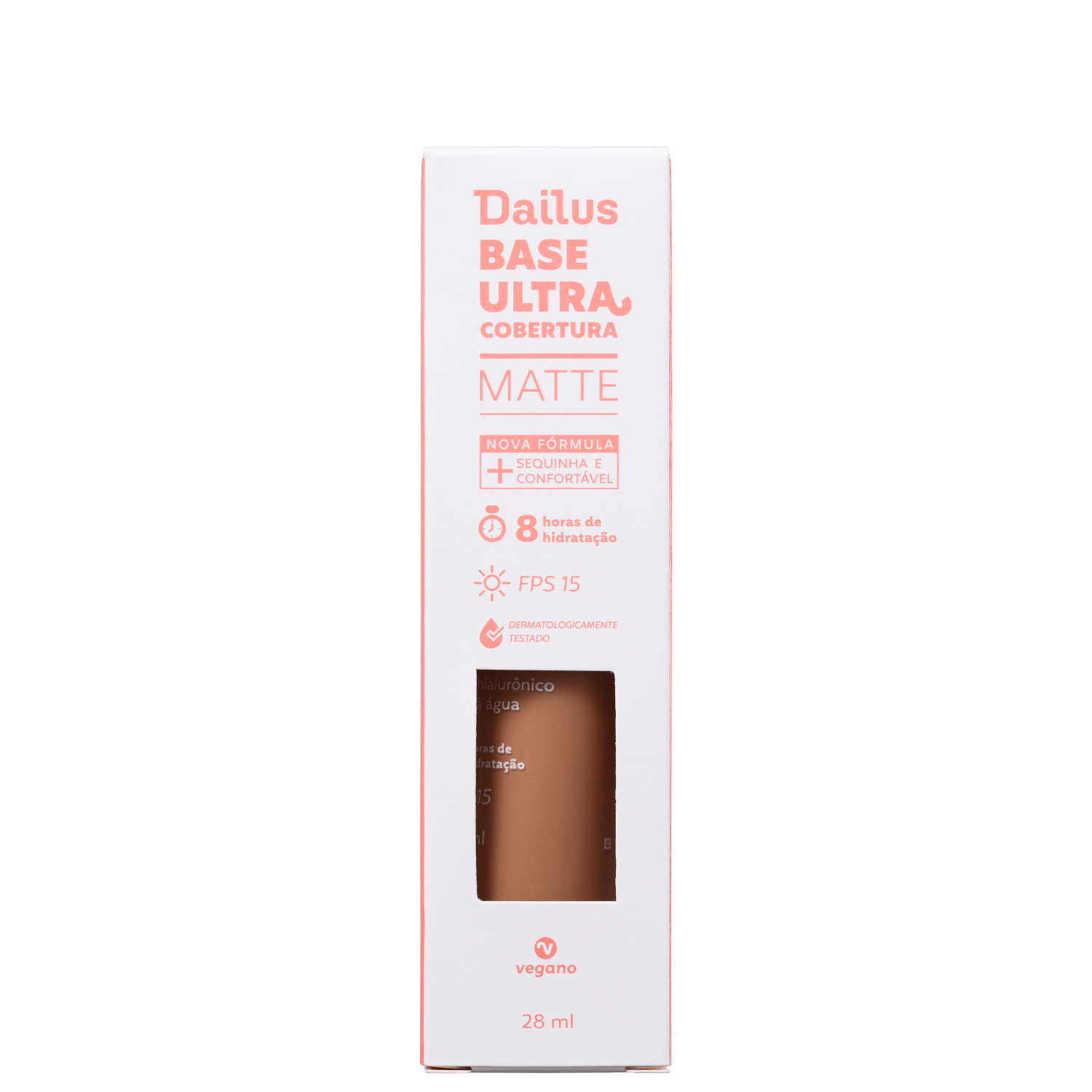 Base Líquida Dailus Ultra Cobertura Matte D10 Escuro 28ml