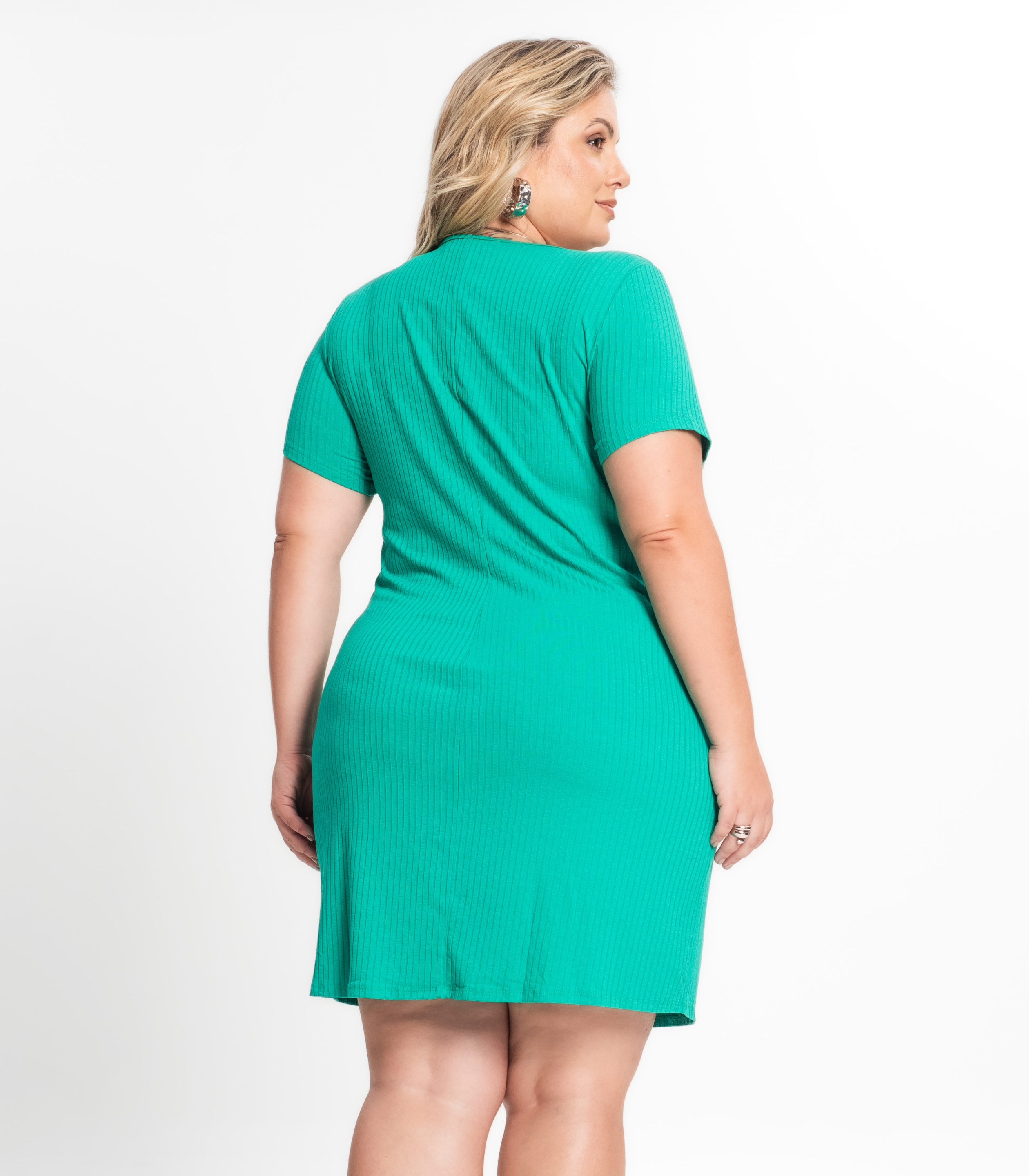 Vestido Feminino Plus Size Secret Glam Verde Plus G1