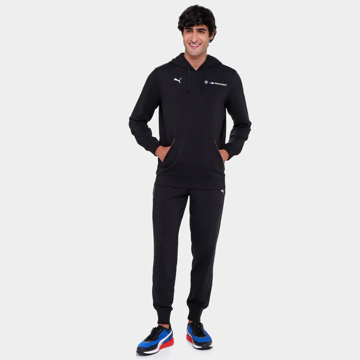 Moletom Com Capuz Puma BMW MMS ESS Masculino Preto - G