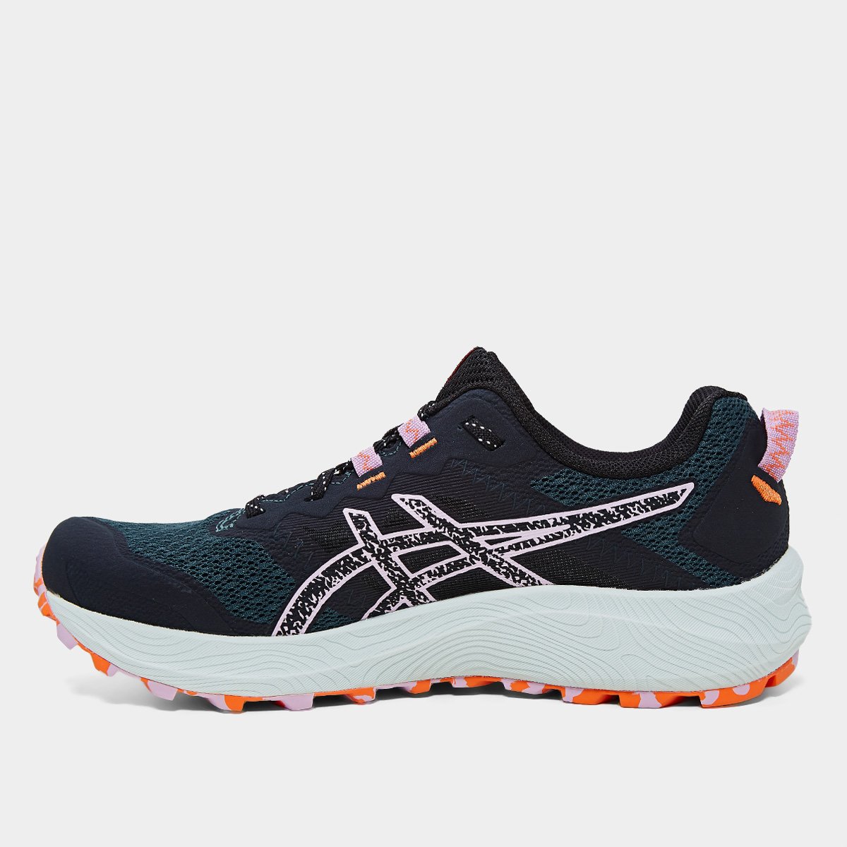 Miniatura Tênis Asics Gel-Trabuco Terra 2 Feminino Verde+Roxo - 34