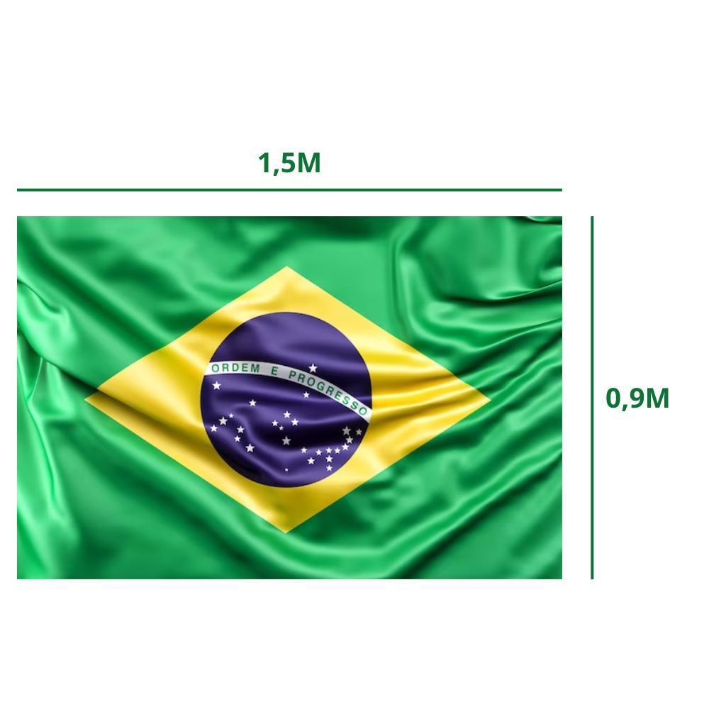 Miniatura Linda Bandeira Brasil Brasileira Grande 1,5 X 0,9 M Copa