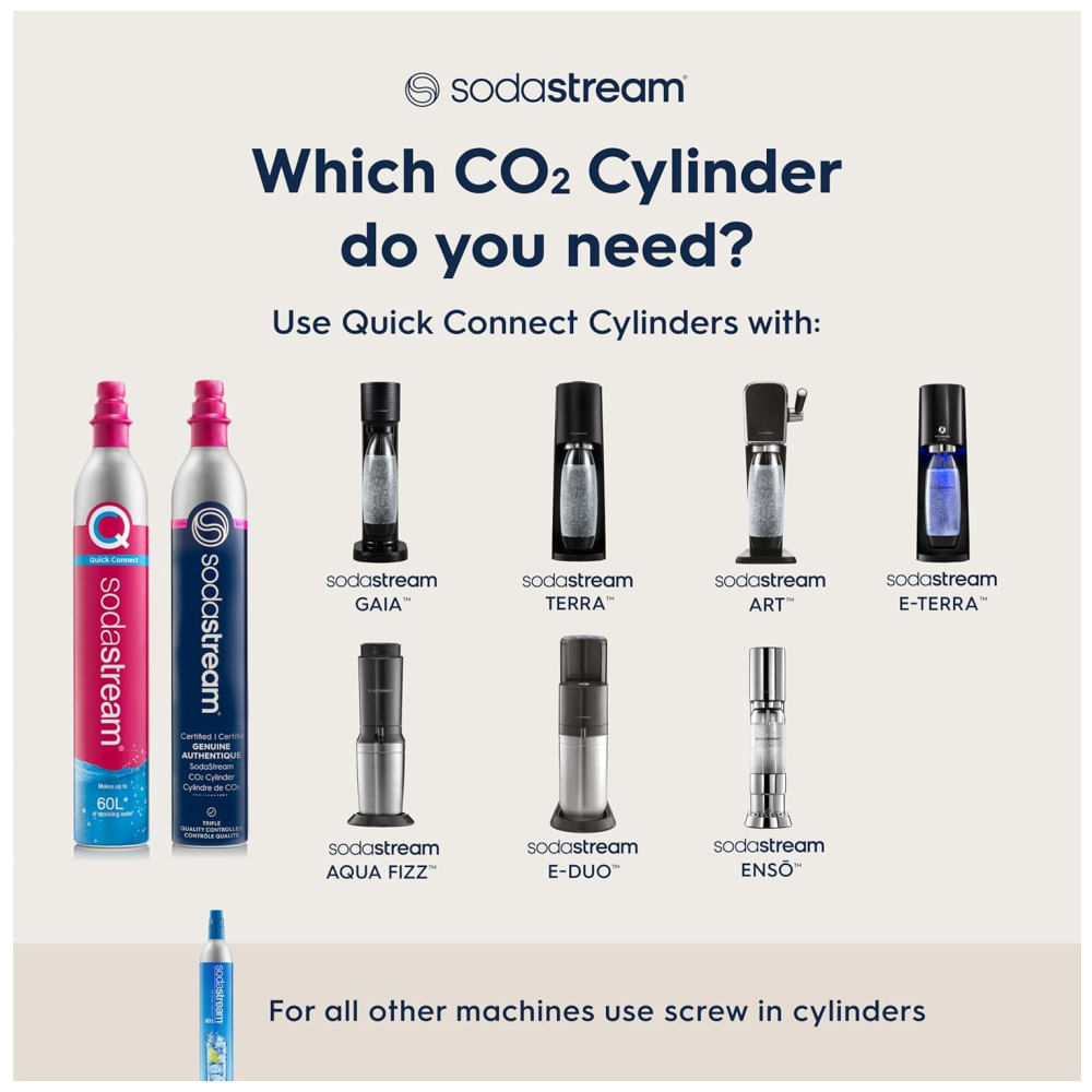 Máquina de Fazer Água com Gás SodaStream Terra Branca com CO2, Garrafa DWS e Gotas Bubly - Transforme Sua Hidratação!