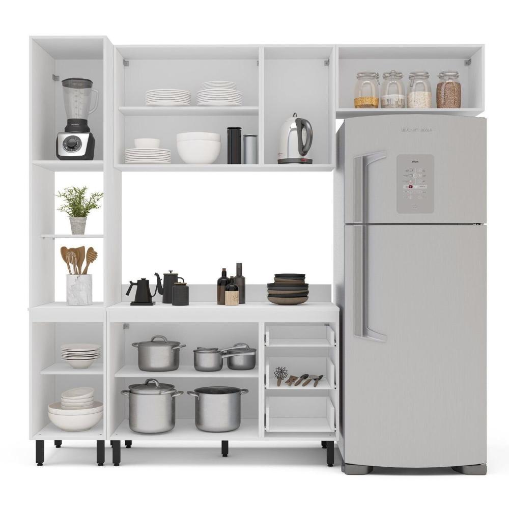 Miniatura Cozinha Completa 4 Peças 224,5cm X 240cm Meena Branco/Verde Oliva