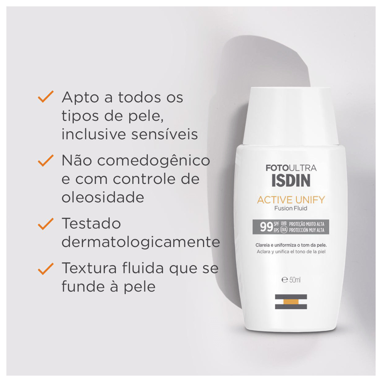 Miniatura Isdin Foto Ultra Active Unify Fluid Fps99 Protetor Solar Blz