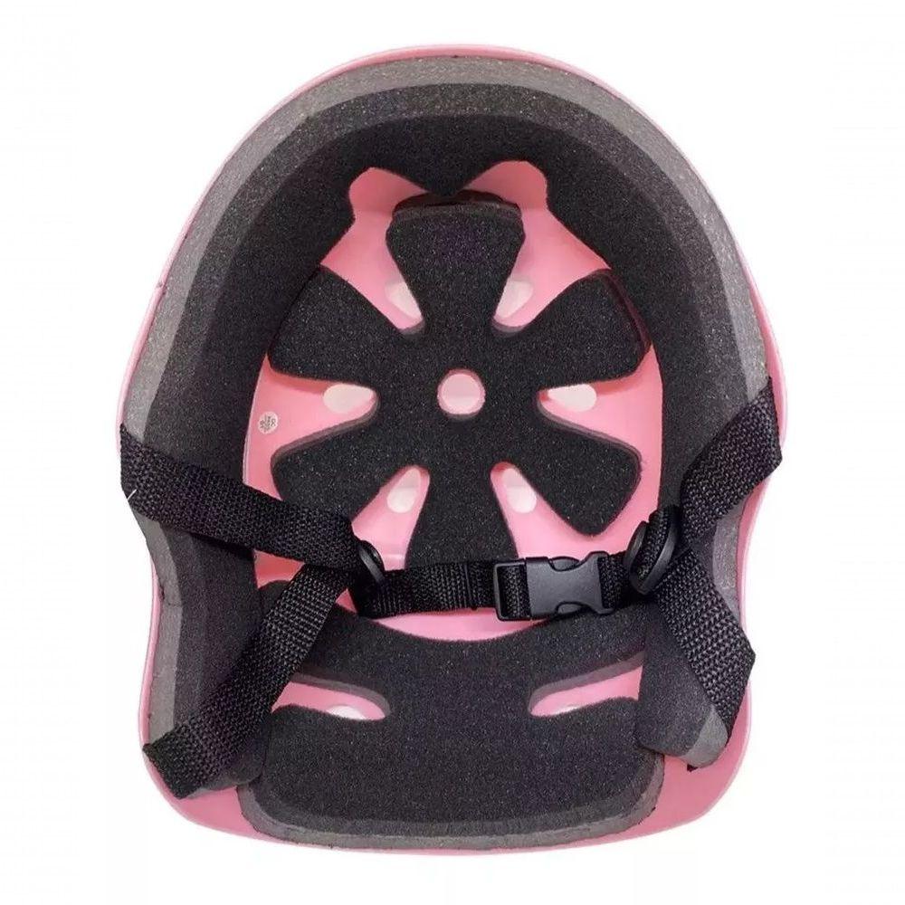 Miniatura Capacete Para Patins Skate E Bicicleta Rosa Hd Tamanho G