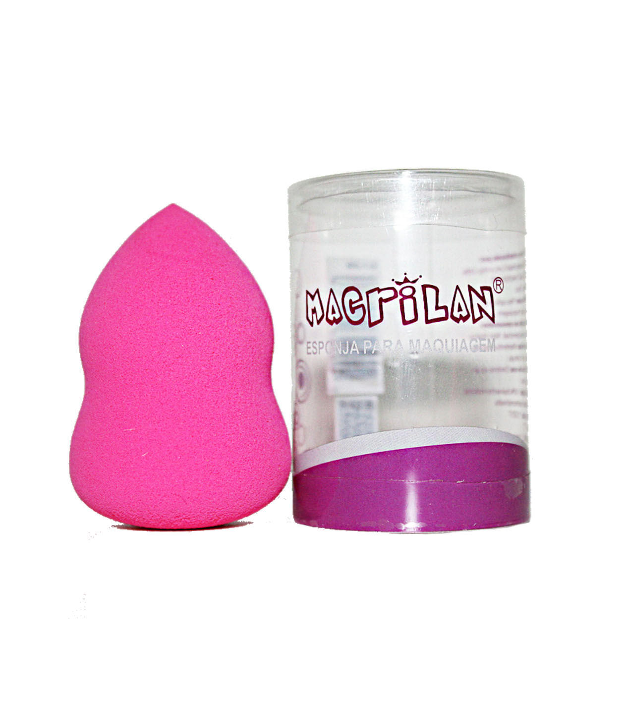 Miniatura Esponja de Maquiagem Macrilan Combo 2 uni. Rosa Choque