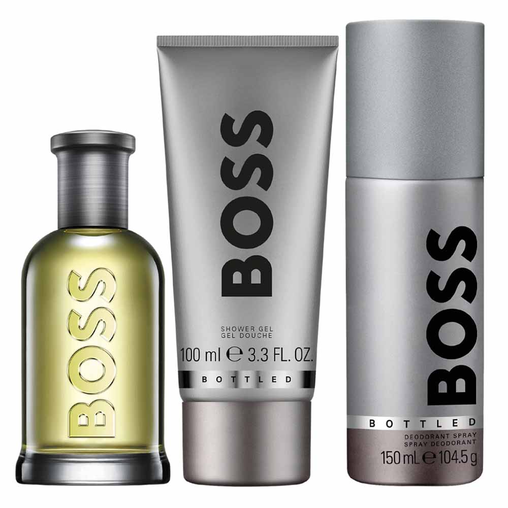 Miniatura Hugo Boss Boss Bottled Coffret Perfume Masculino EDT + Showe Gel + Desodorante Kit