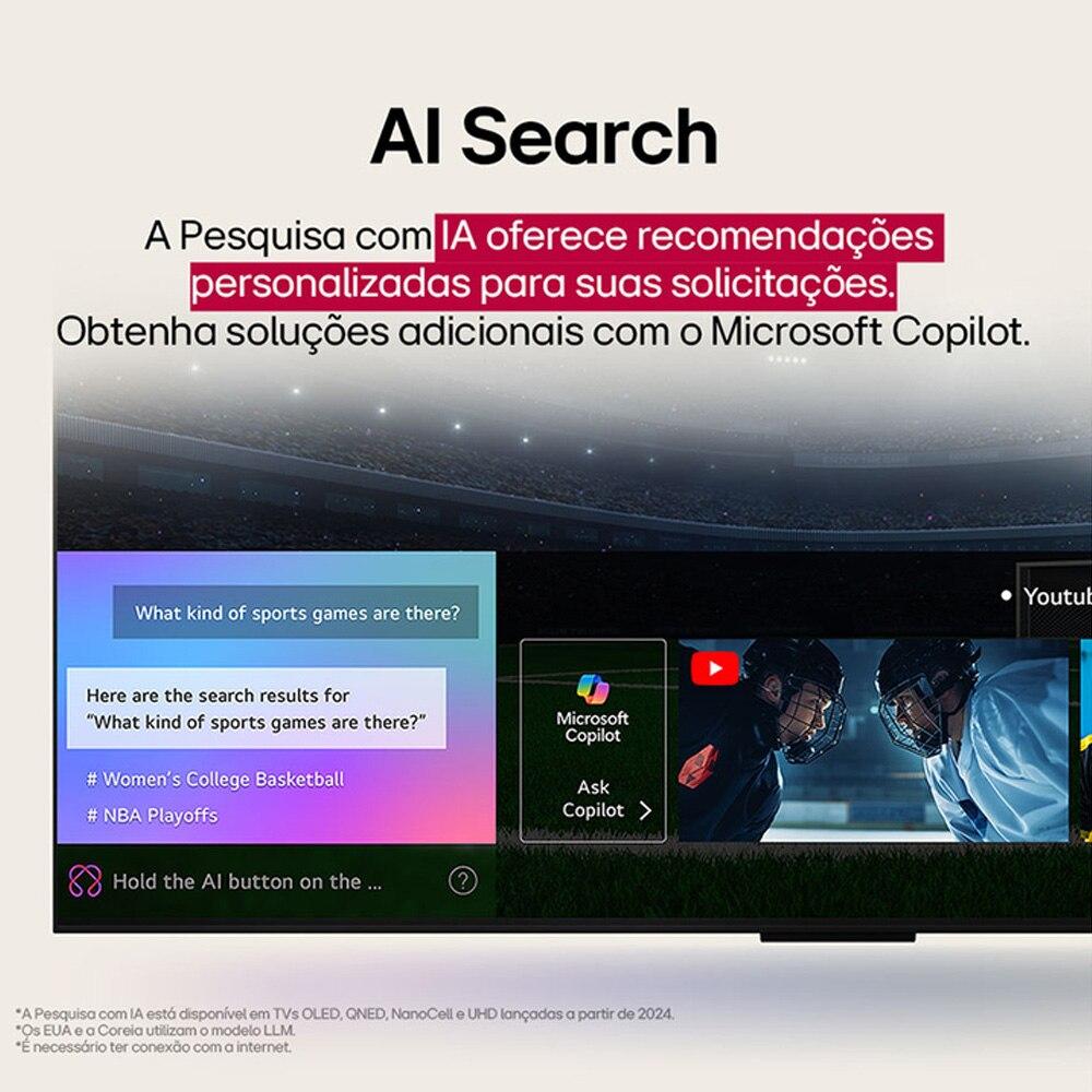 Smart TV LG 60 Polegadas UHD AI 4K UA85 2025