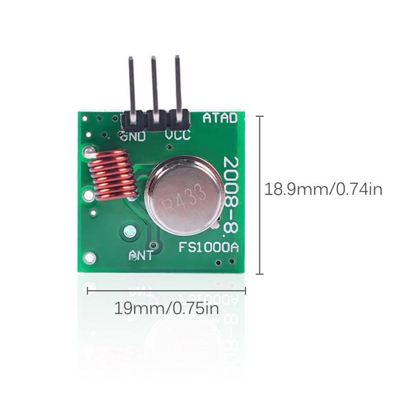 Miniatura Módulo RF 433Mhz Transmissor Receptor Arduino PIC PC