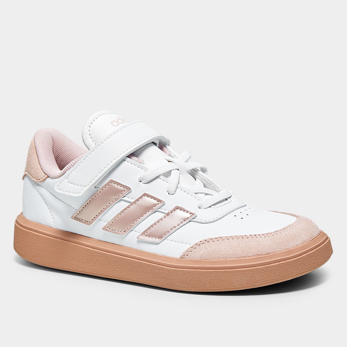 Miniatura Tênis Infantil Adidas Courtblock ID65 Branco - 26