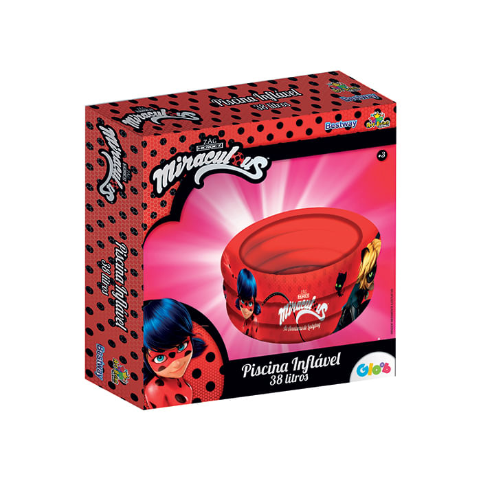 Miniatura Piscina Infantil Miraculous Ladybug 38 Litros - Original