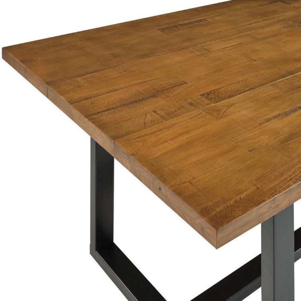 Conjunto Mesa 210cm Rústica 4 Cadeiras Brenda Industrial Espresso Móveis Marrom/Preto