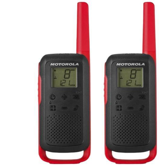 Miniatura Rádio Comunicador Talkabout 32Km T210 (Par) Vermelho/Preto