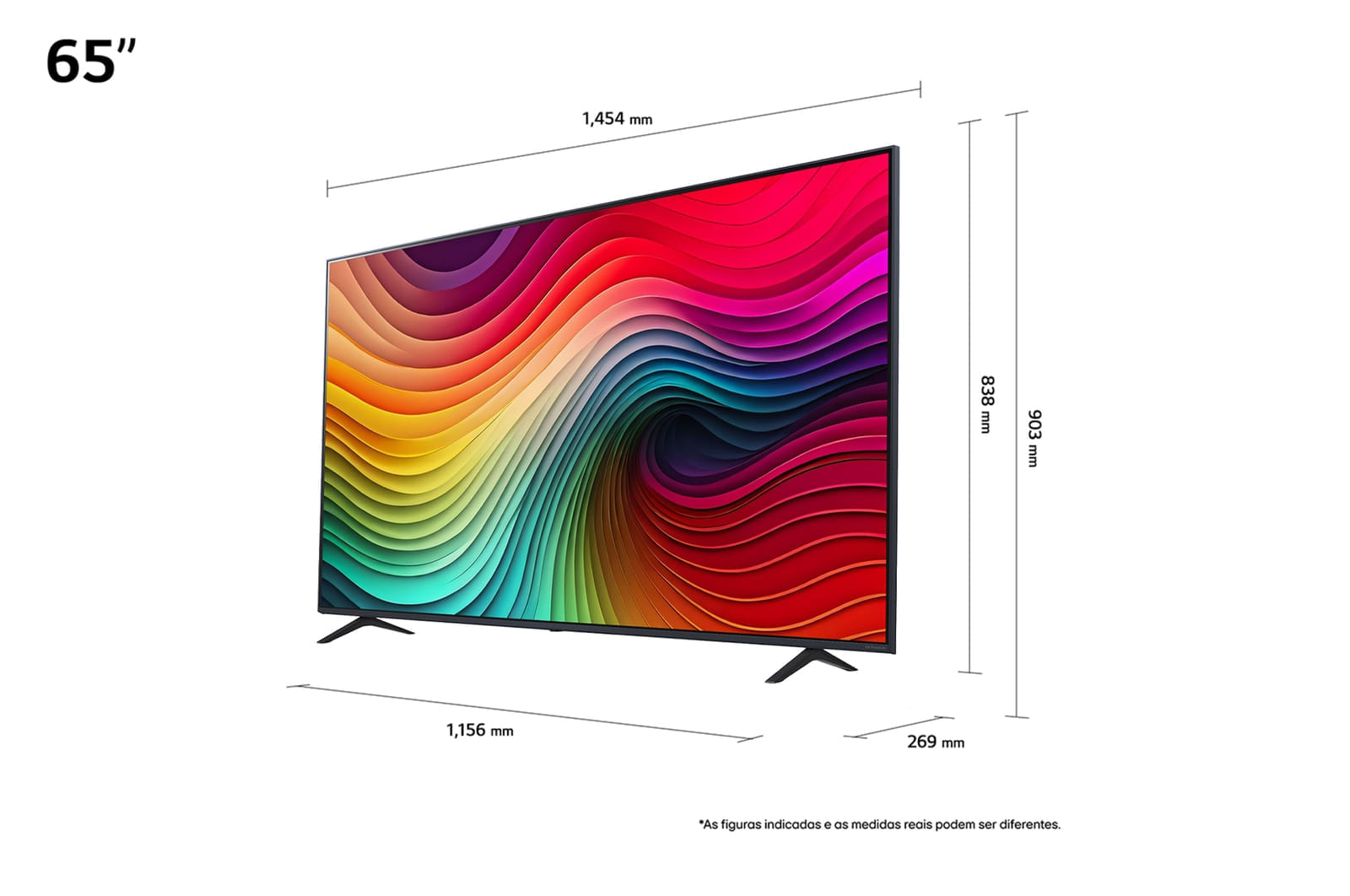 Smart TV LG NanoCell NANO80 4K de 65 polegadas 65NANO80